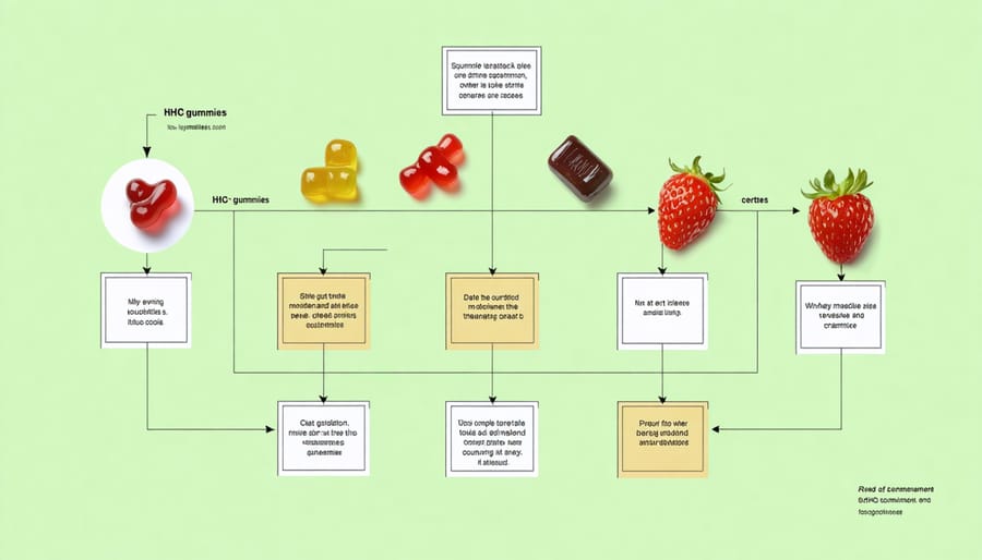 Flowchart showing the steps involved in data-driven marketing strategies for HHC gummies